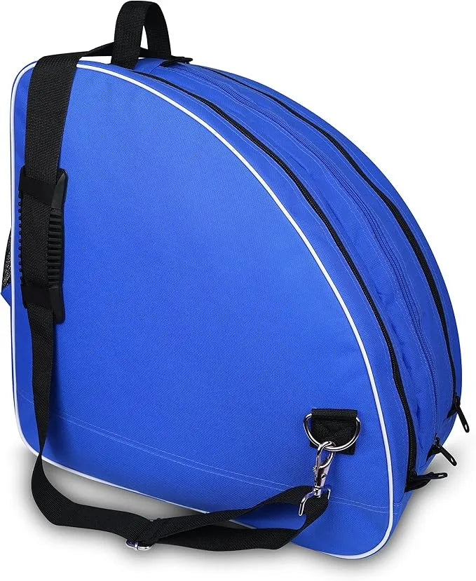 Royal Blue Ice Skate Bag with Adjustable Shoulder Strap