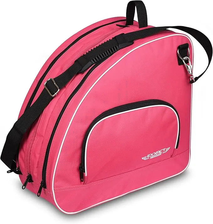 Pink Ice Skate Bag with Adjustable Shoulder Strap