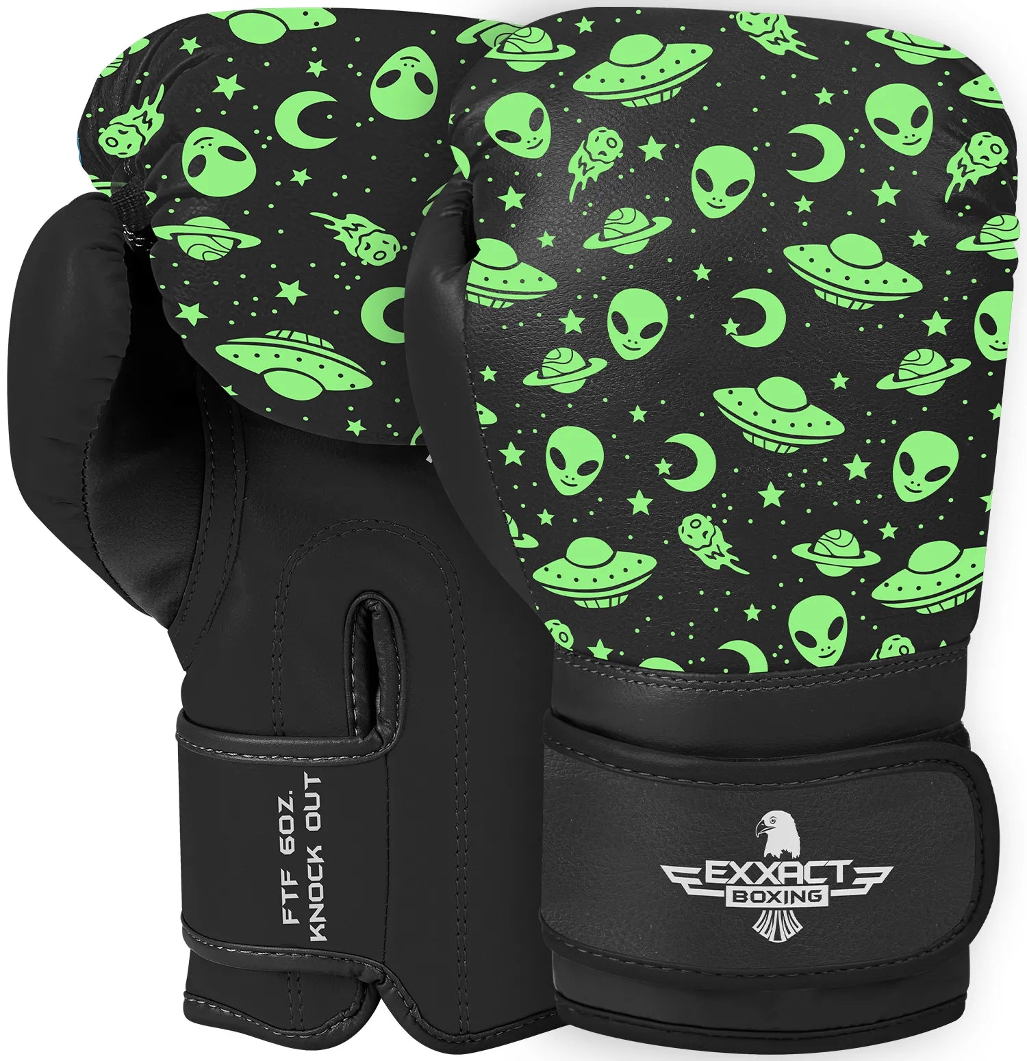 Kids Printed Knockout Boxing Gloves with Padded Protection (Alien)