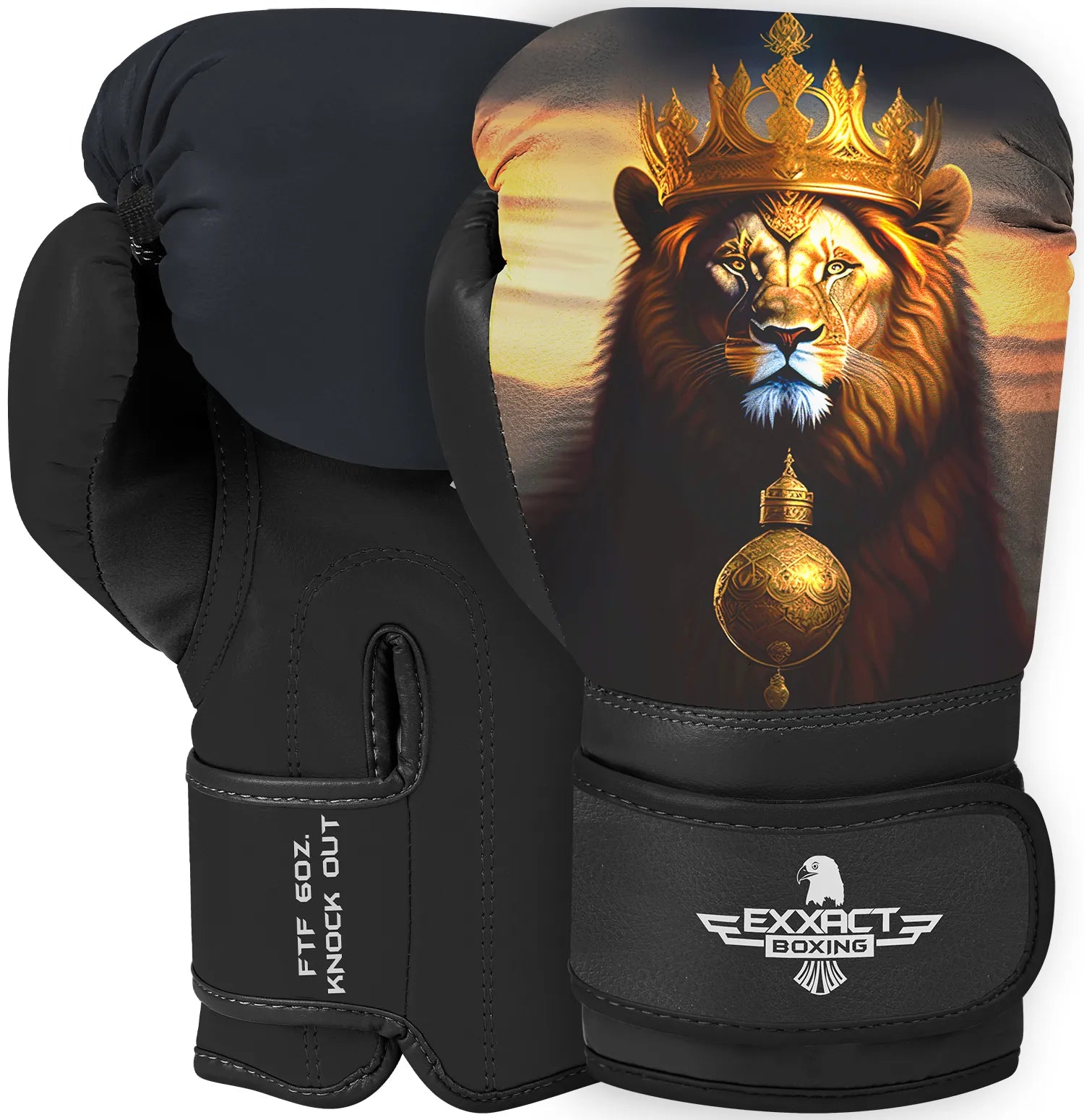 Kids Printed Knockout Boxing Gloves with Padded Protection (Lion)