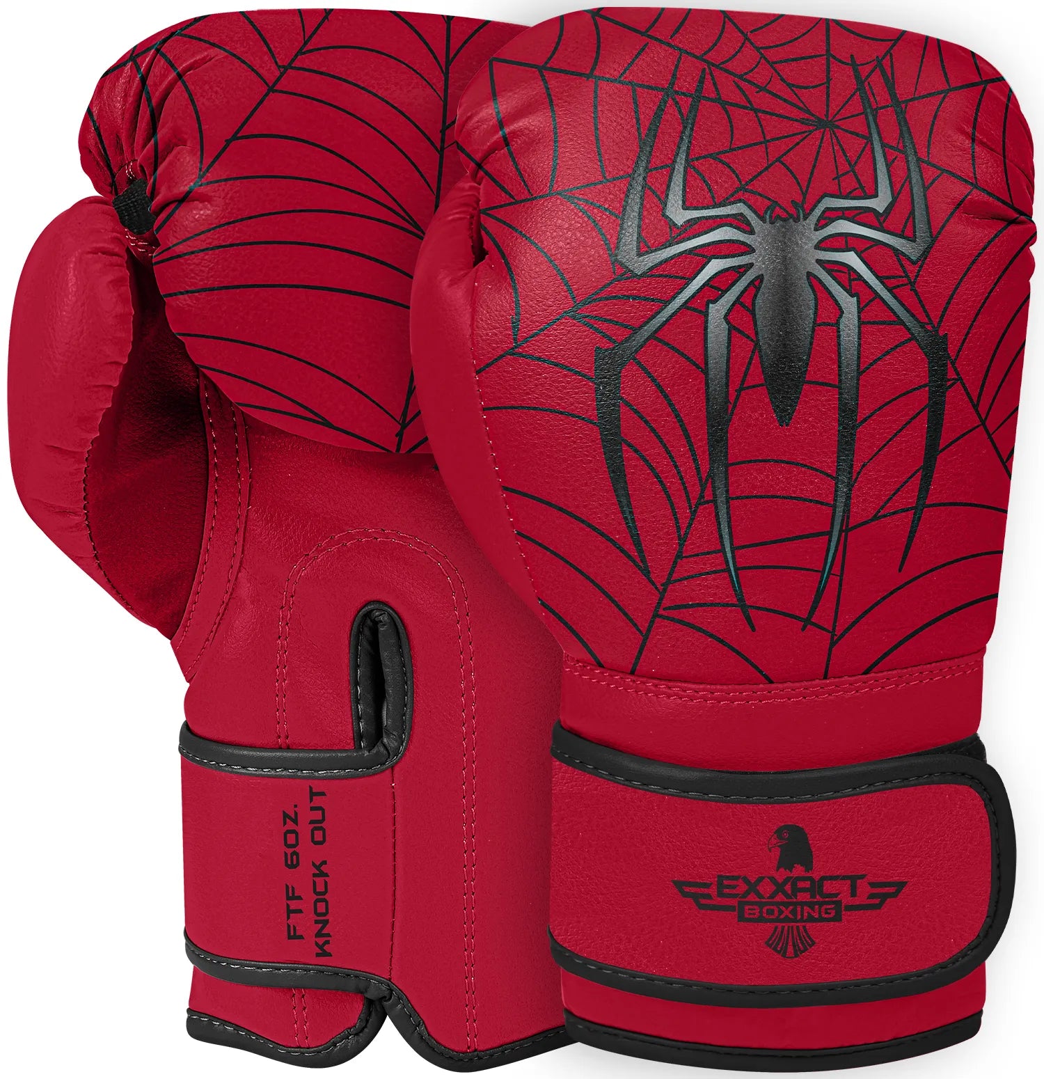 Kids Printed Knockout Boxing Gloves with Padded Protection (Spider)