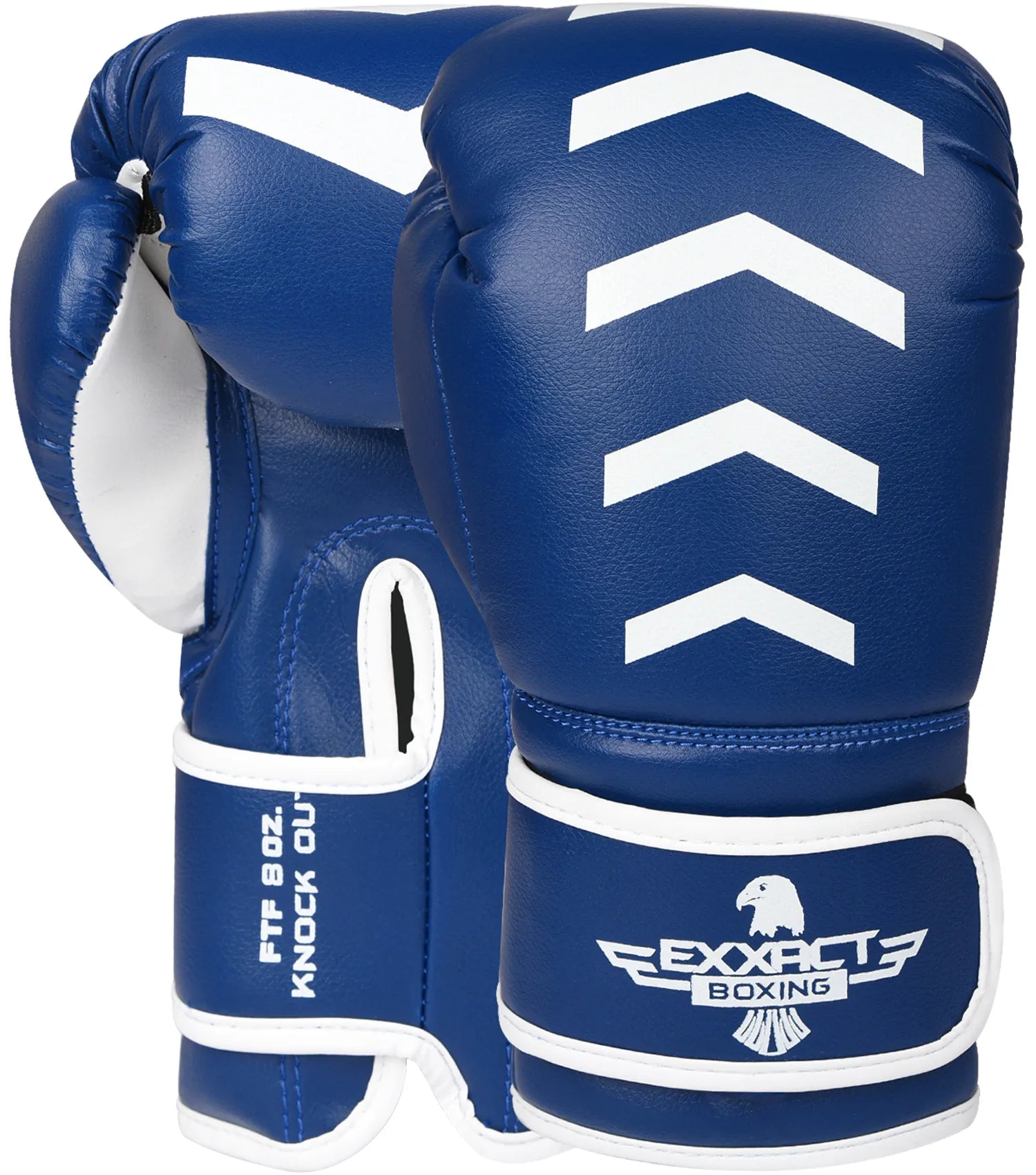 Kids Knockout Boxing Gloves with Padded Protection Royal Blue/White