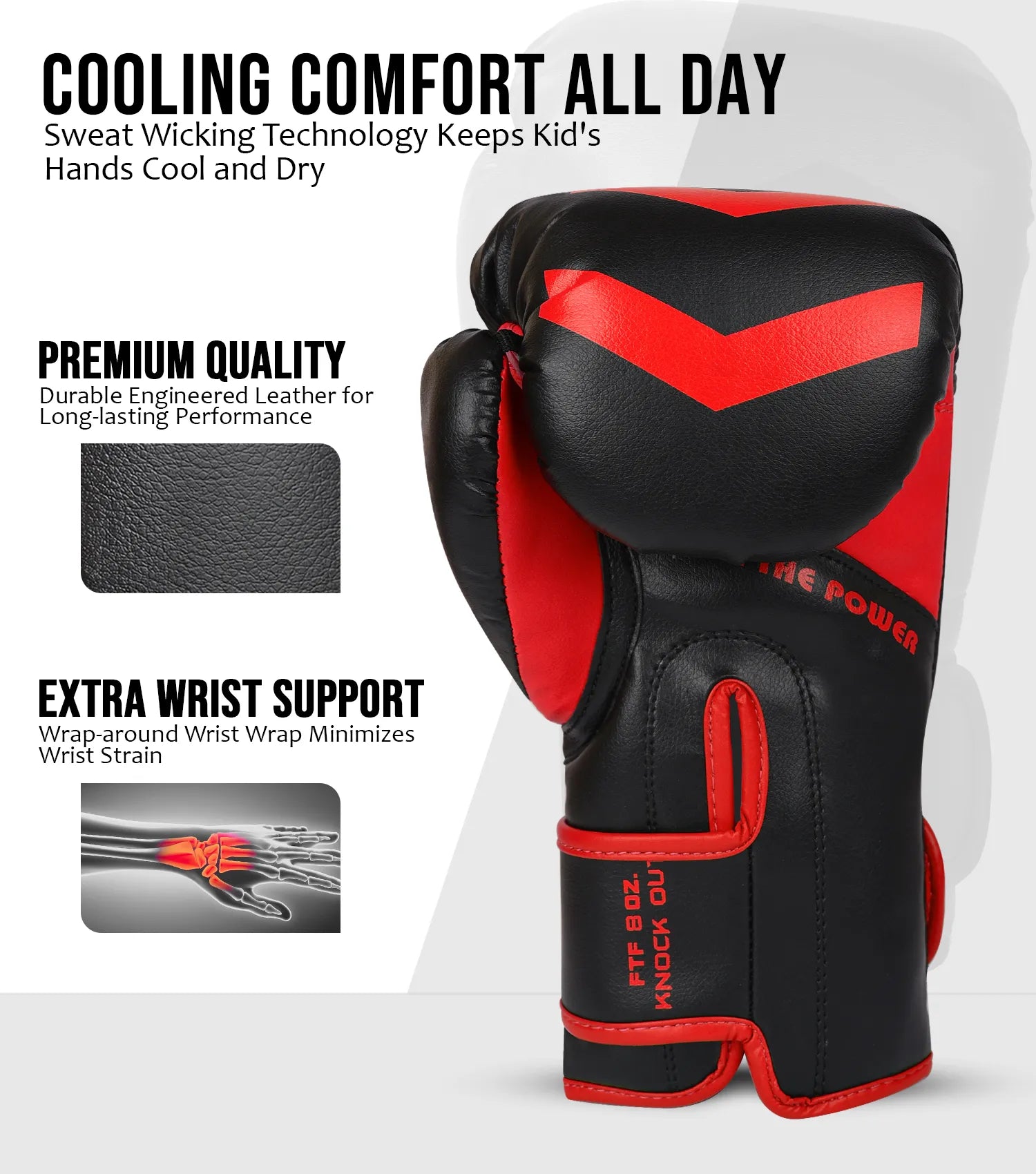 knockout gear Knockout Kids Boxing Gloves With Padded Protection