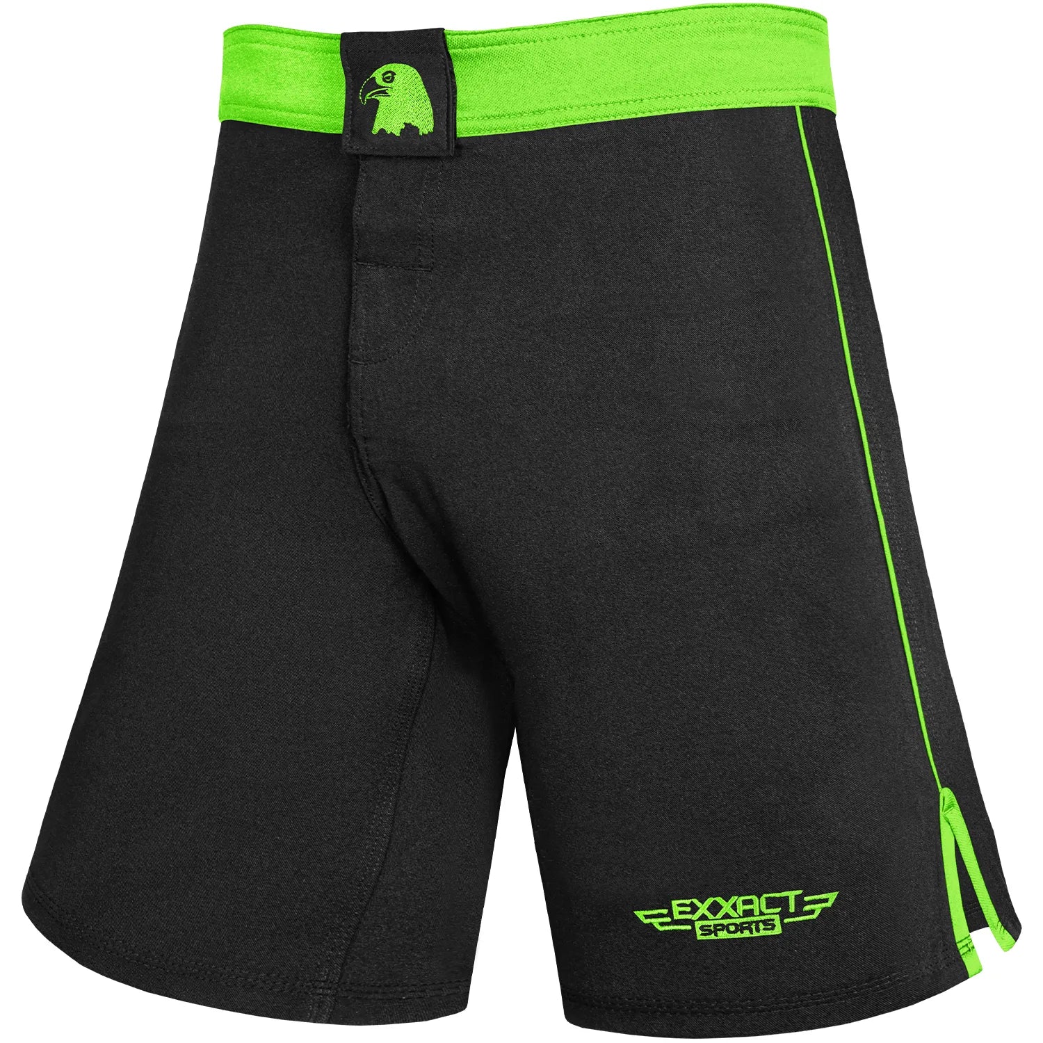 Men's MMA Shorts, IBJJF Ranked No Gi BJJ Jiu Jitsu Shorts for Grappling, Boxing, Cross Training (Neon Green)