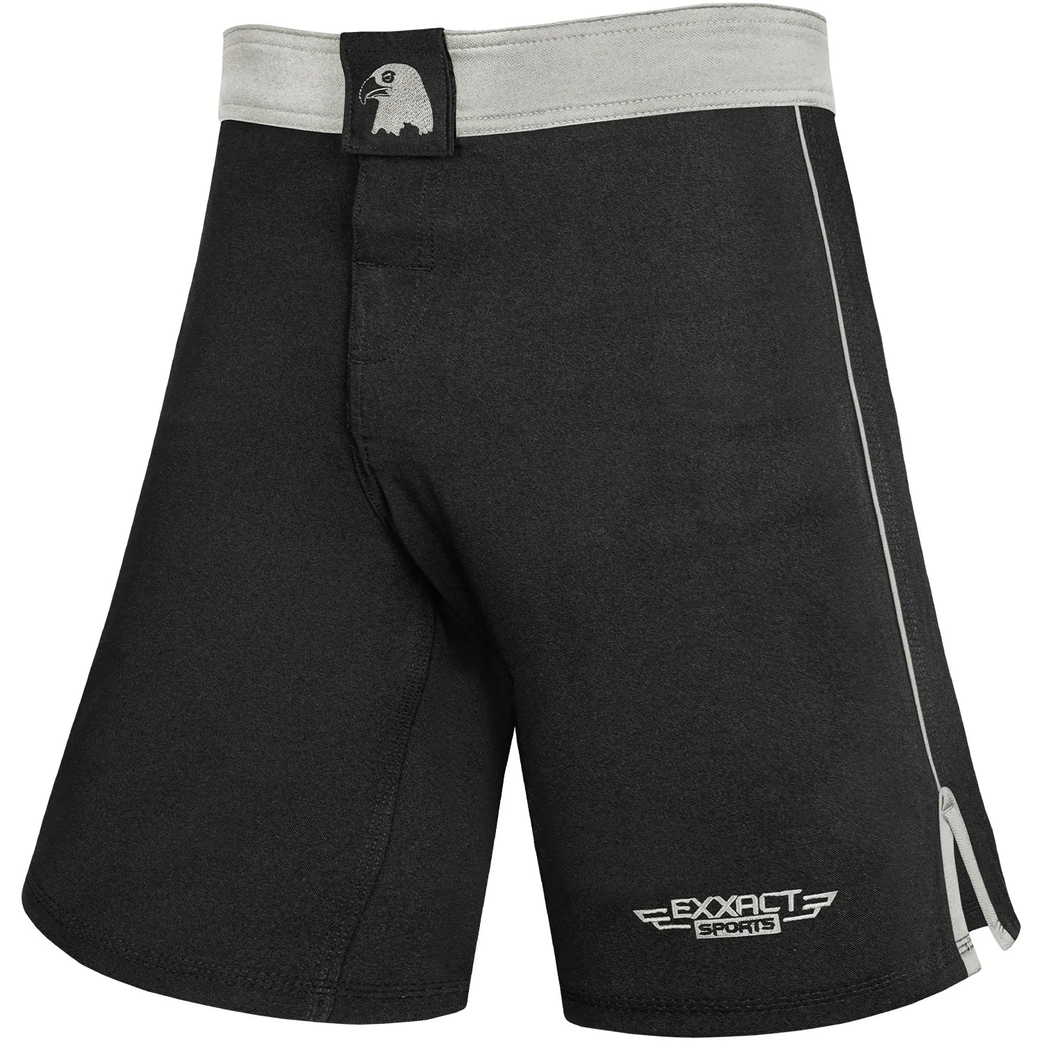 Men's MMA Shorts, IBJJF Ranked No Gi BJJ Jiu Jitsu Shorts for Grappling, Boxing, Cross Training (Silver)