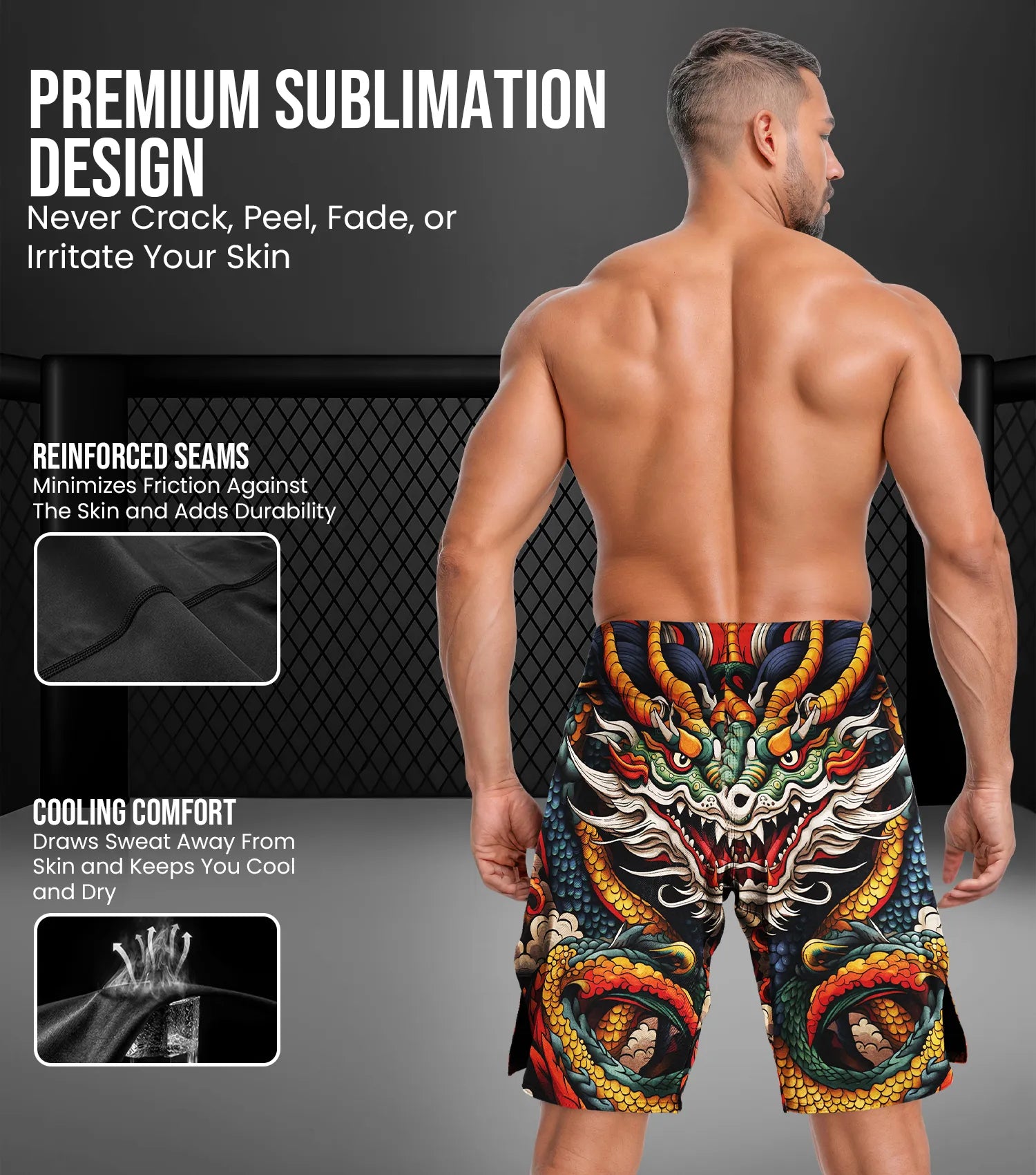 HILLSBOROUGH WRESTLING CLUB Sublimated Fight Shorts HILLSBOROUGH WRESTLING CLUB Sublimated Fight Shorts