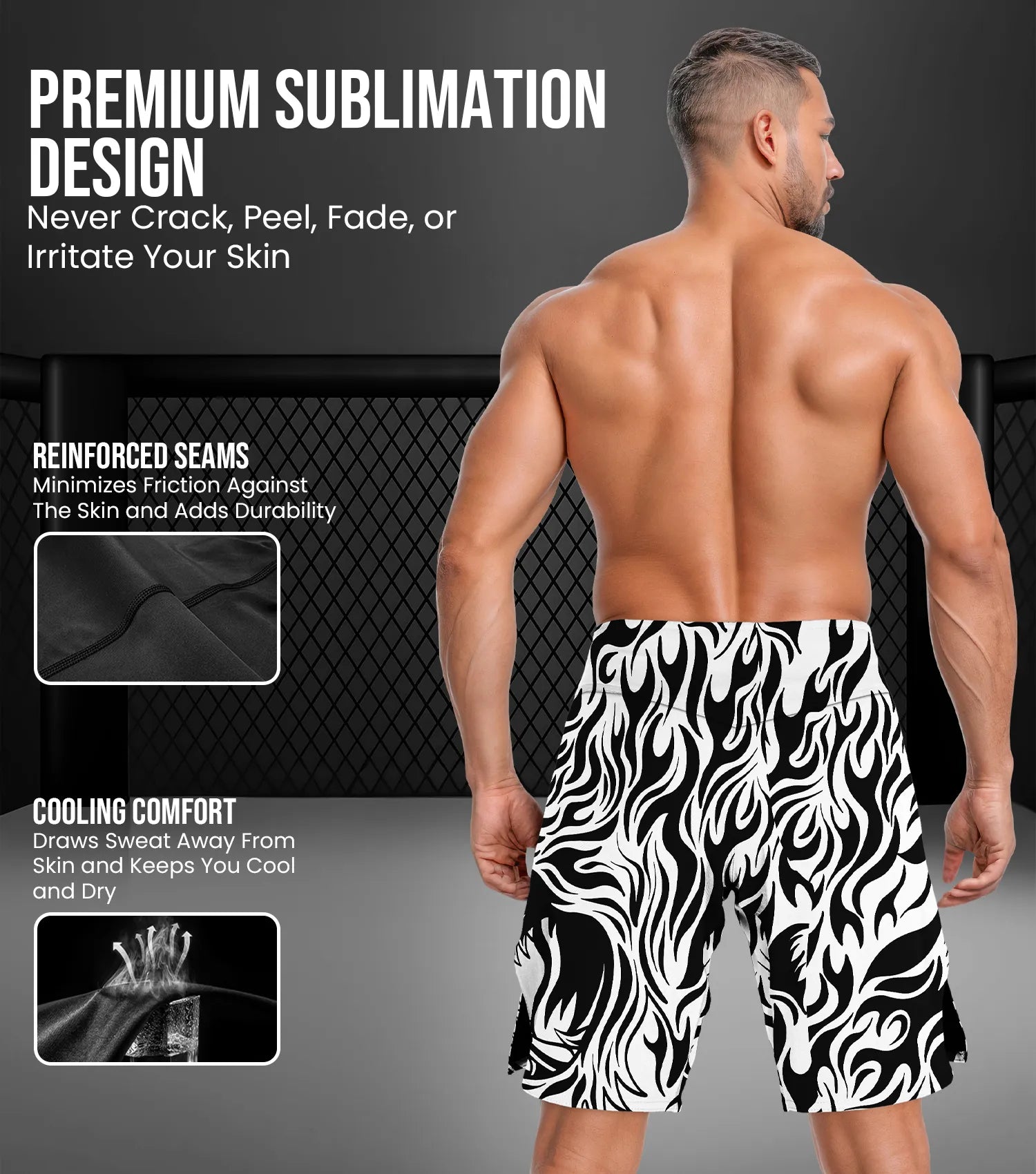 Meister ELITE Muay Thai Shorts - White/Silver | Meister Meister ELITE Muay Thai Shorts - White/Silver | Meister
