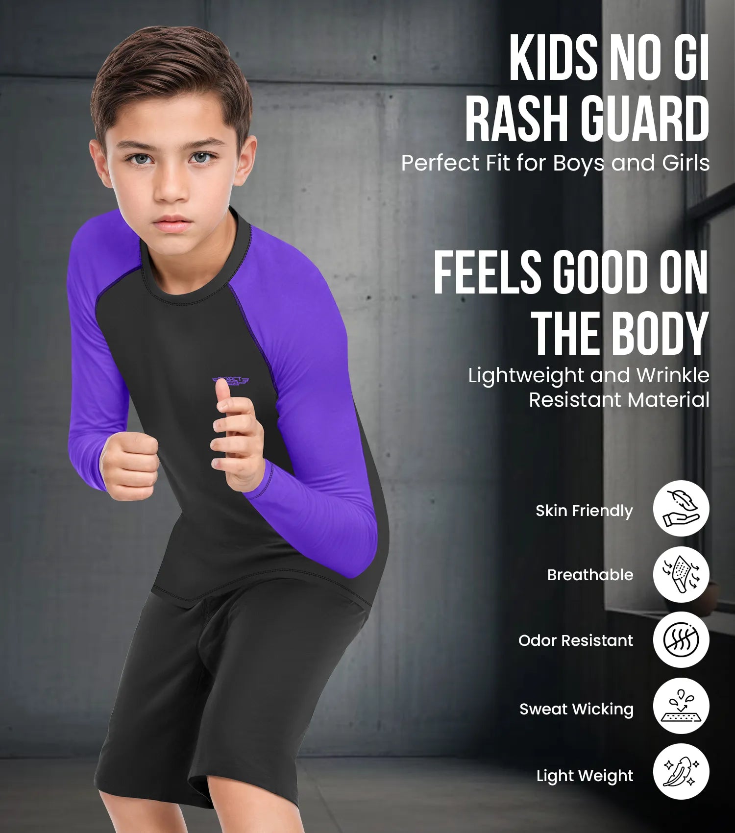 BJJ Rash Guard Kids Long Sleeve Youth| Exxact Sports