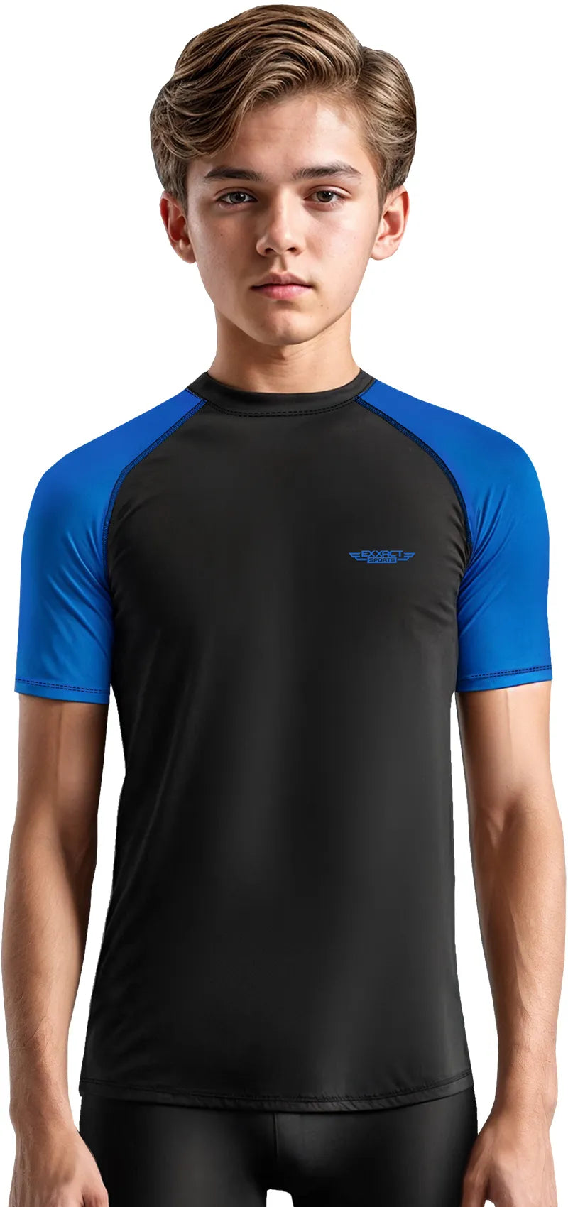 Kids Royal Blue BJJ Rash Guard Short Sleeve