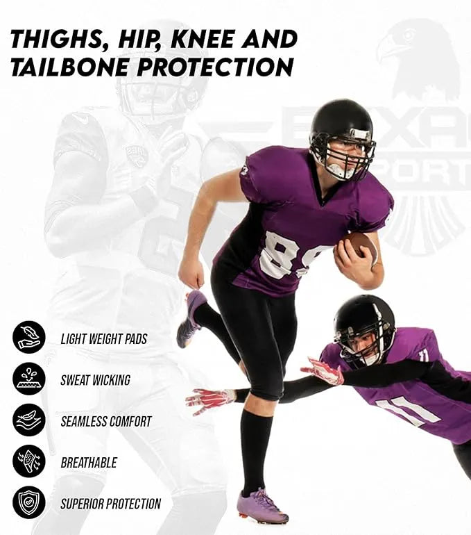 Football Inner Rebel Mens Integrated Football Pants with Built-in Pads | Exxact Sports