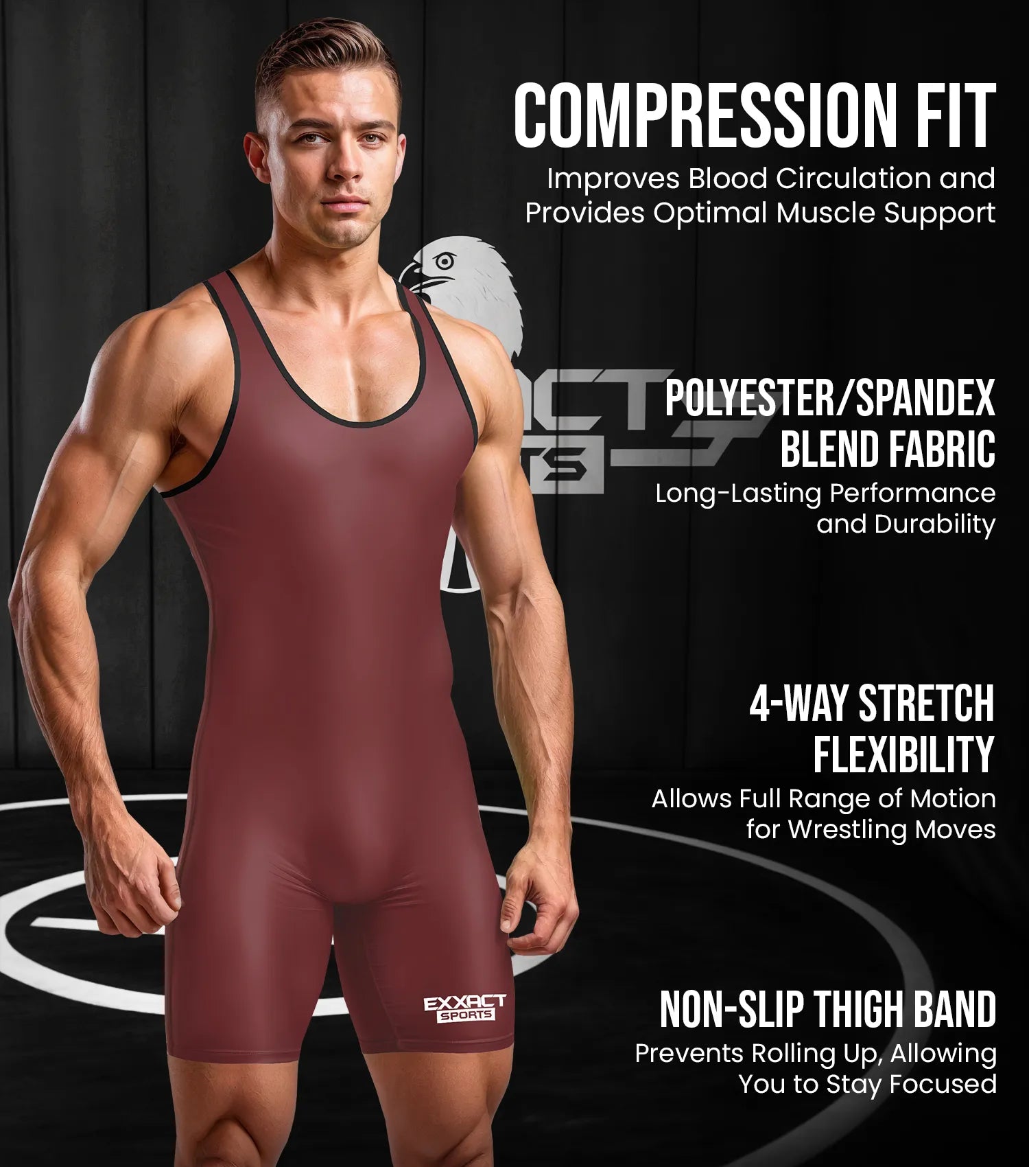Plain Wrestling Singlet For Powerlifting & Traning (Adult Unisex ...