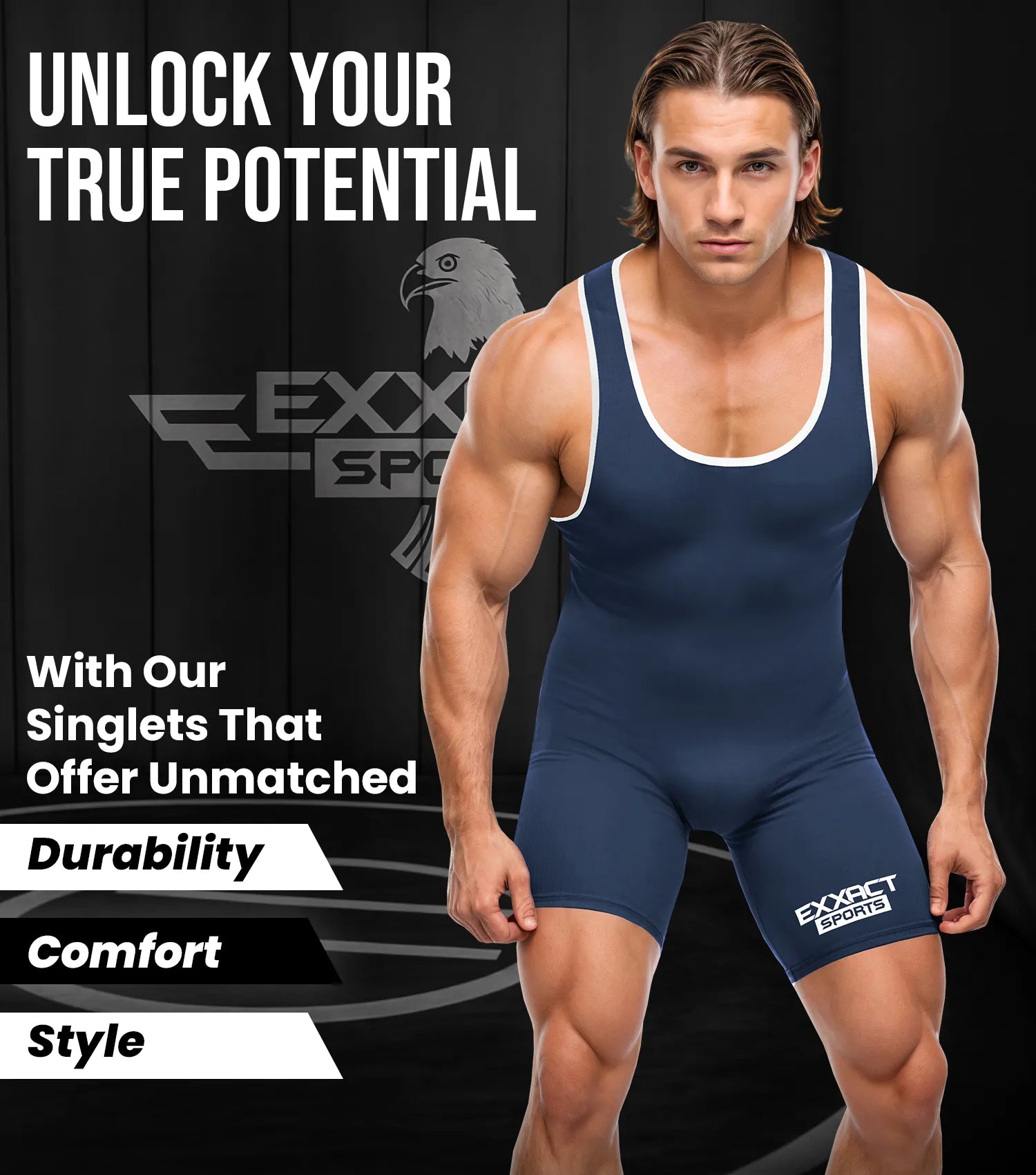 Plain Wrestling Singlet For Powerlifting & Traning (Adult Unisex ...