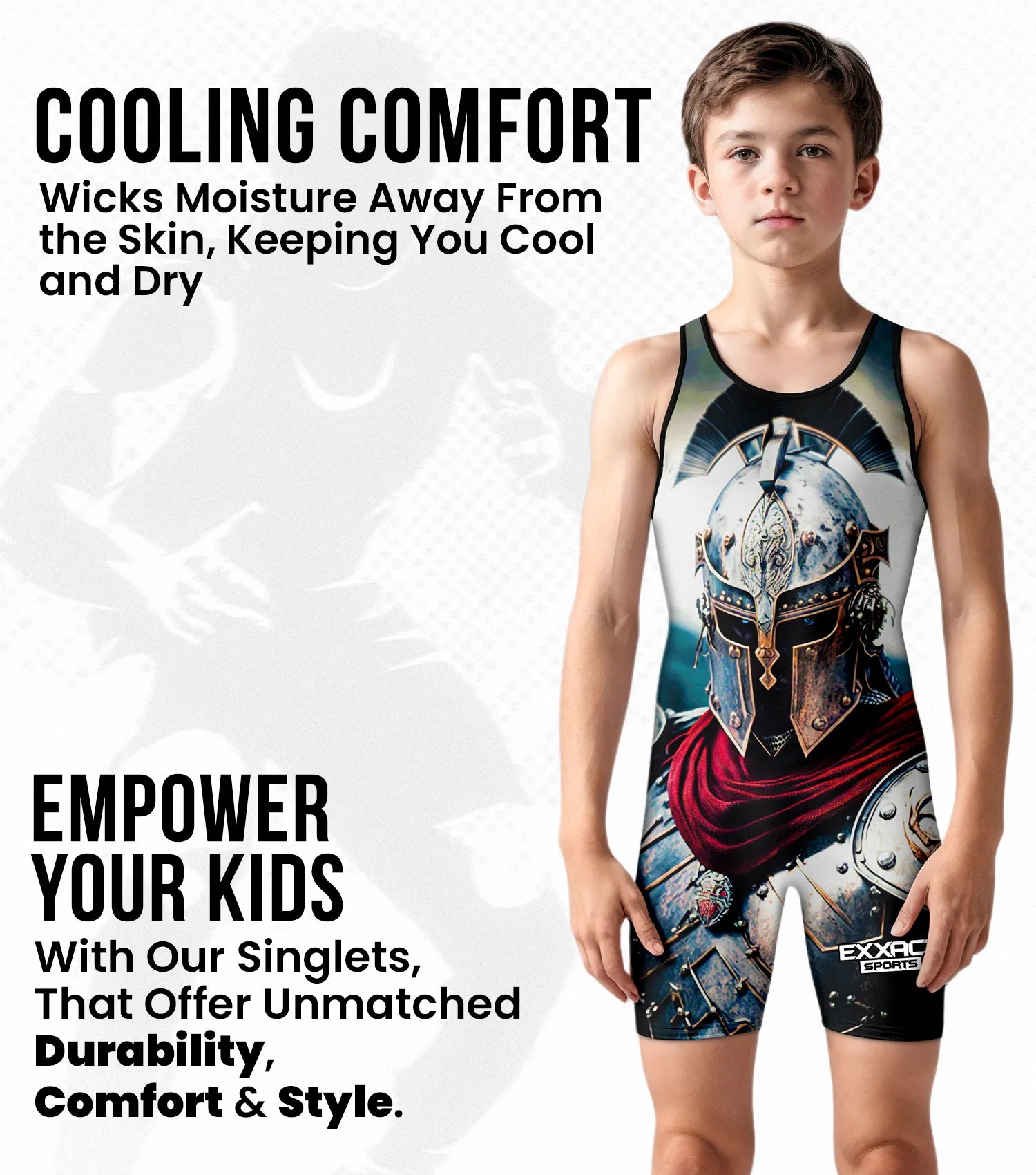 Boys Youth Sublimated Wrestling Singlets Gladiator