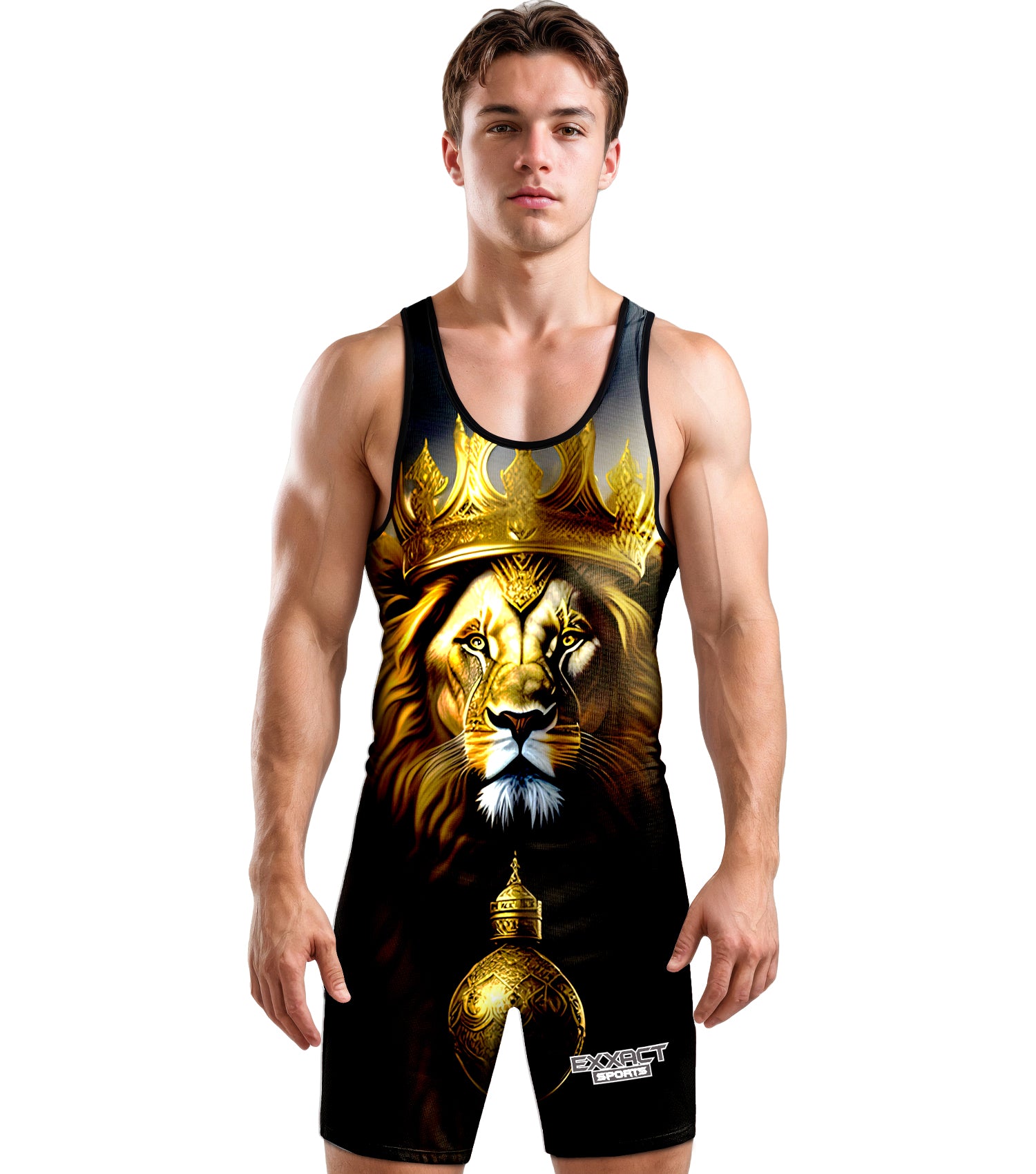 Men's Sublimated Wrestling Singlets Lion (Adult)