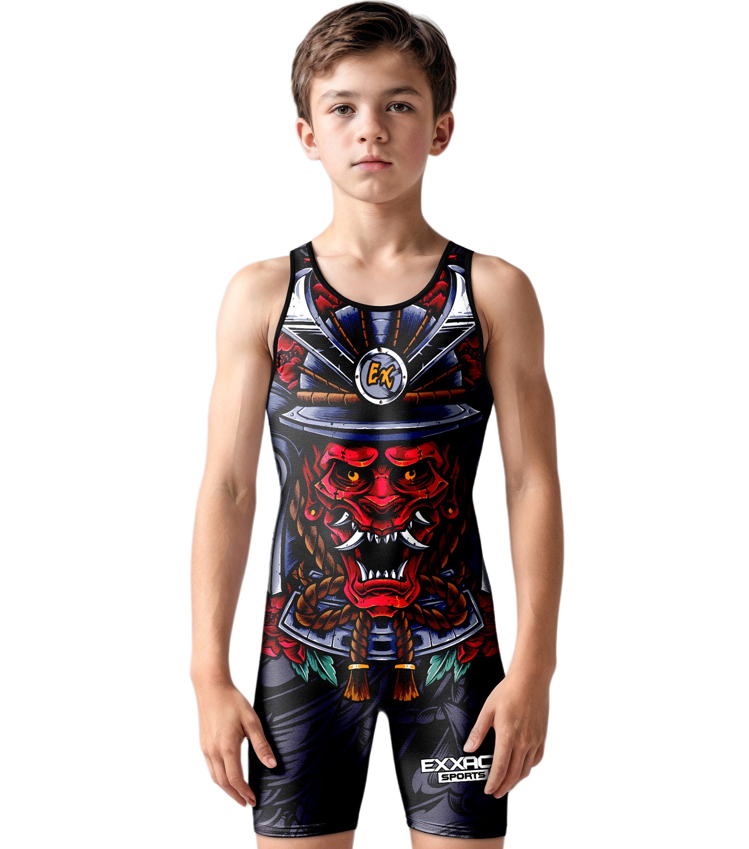 Boys Youth Sublimated Wrestling Singlets Samurai