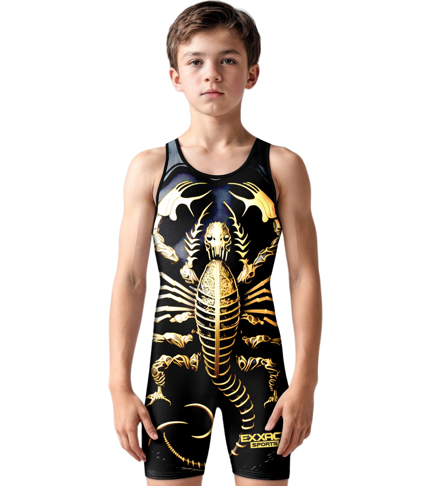 Boys Youth Sublimated Wrestling Singlets Scorpion