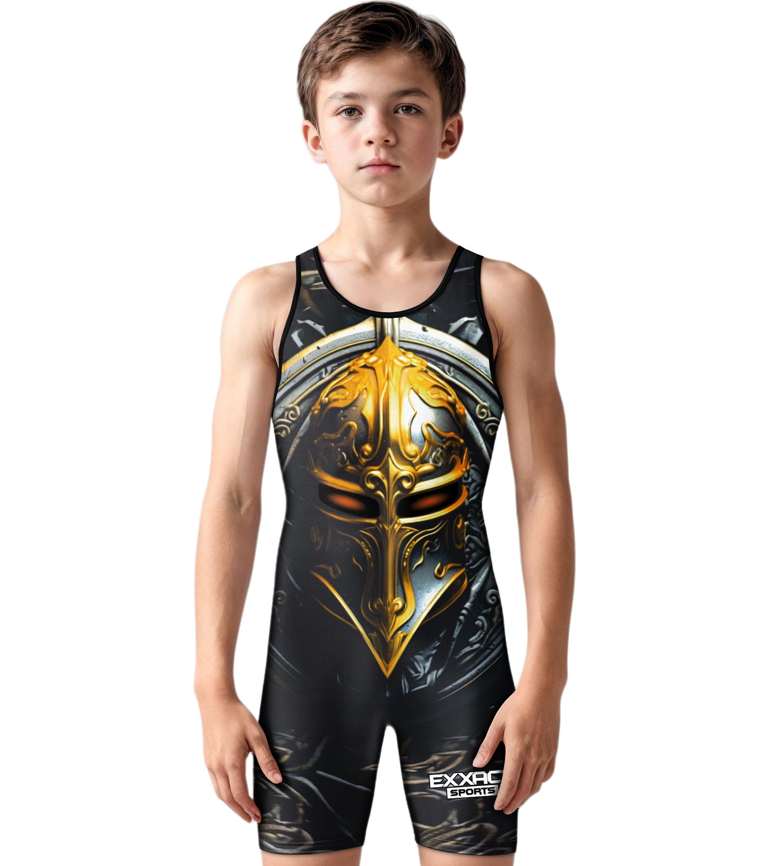 Boys Youth Sublimated Wrestling Singlets Spartans