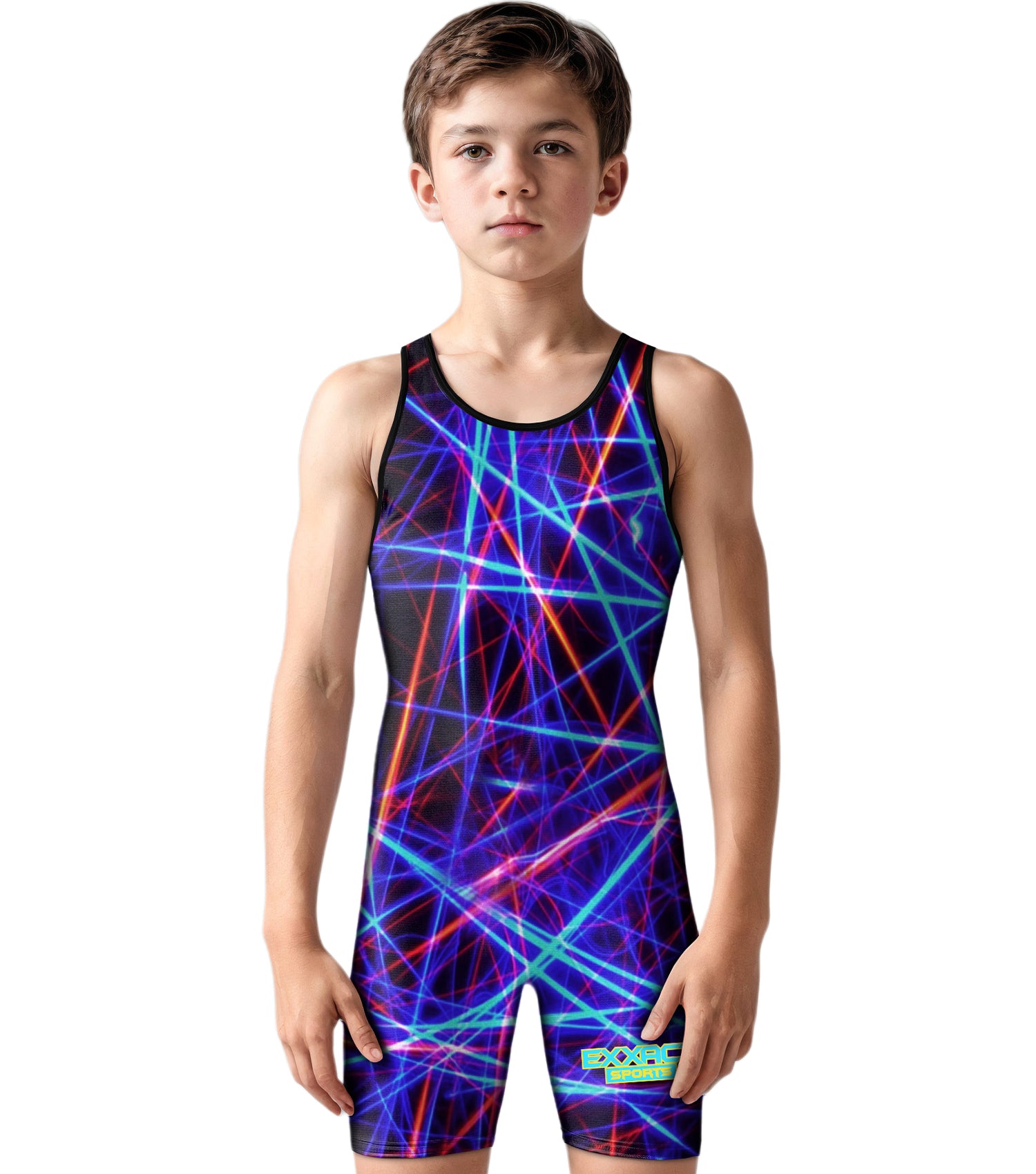 Boys Youth Sublimated Wrestling Singlets Lazer