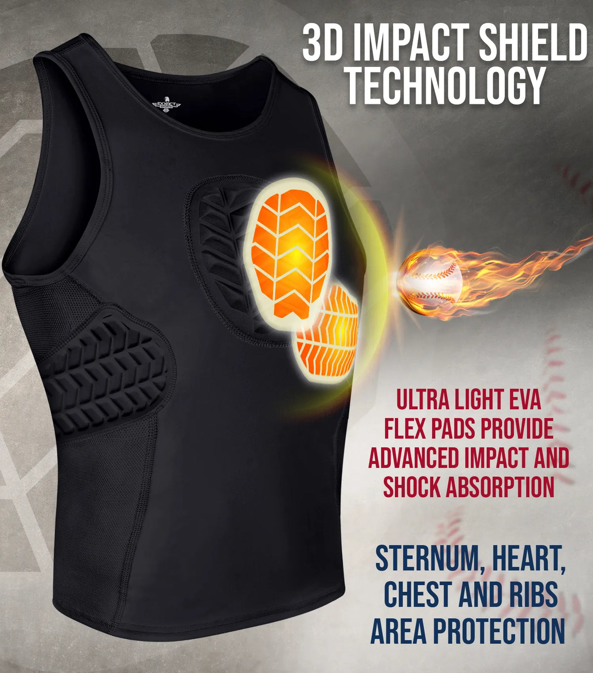 Best Qb Rib Protector Tank Top Sternum Chest & Ribs Protector Youth Baseball Chest Protector ...