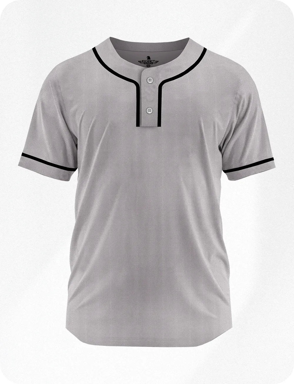 Baseball Jersey 2-Button Plain Baseball Men Jersey (Adult)