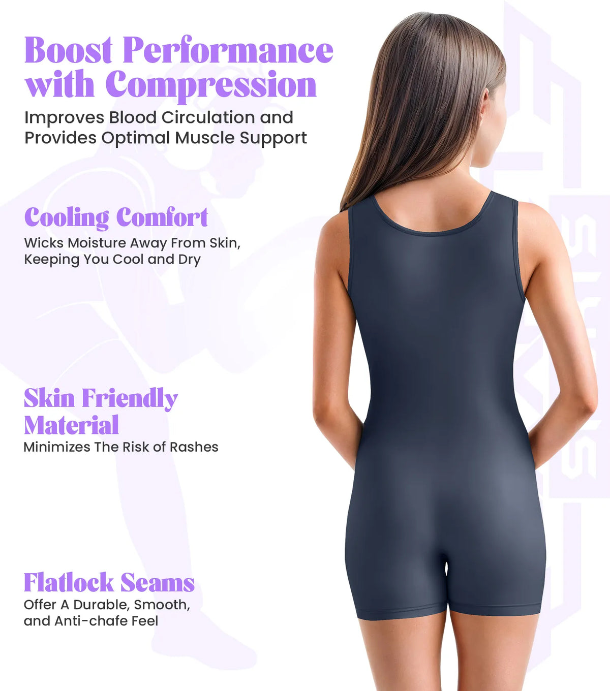Sinlets Girls Navy Wrestling Singlets, High-Cut Female Singlets | Exxact Sports