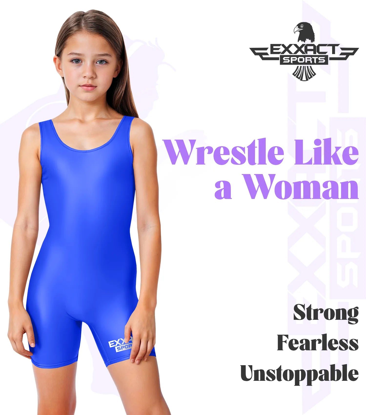 Girls Royal Blue Wrestling Singlets