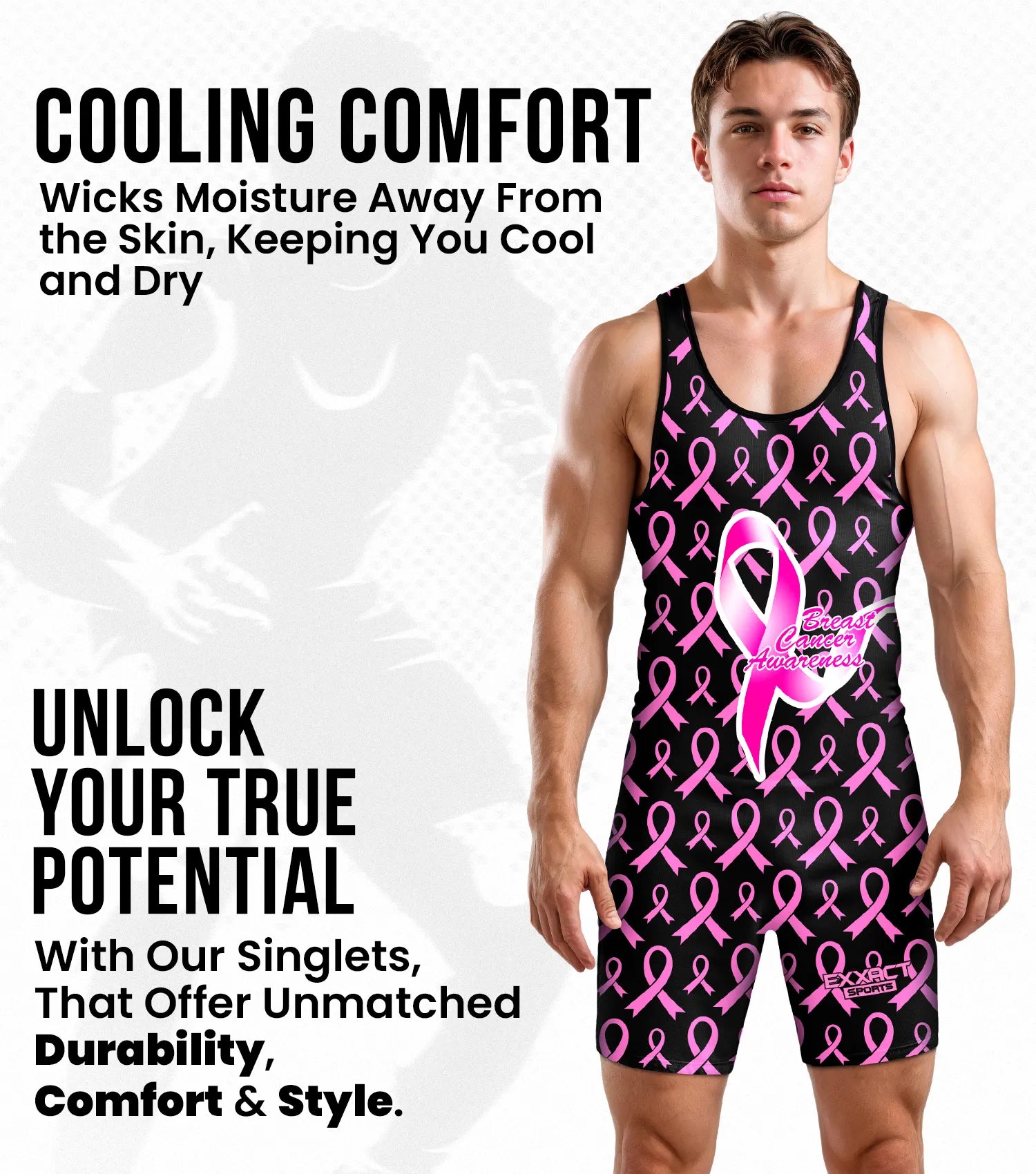 Men's Sublimated Wrestling Singlet For Training and