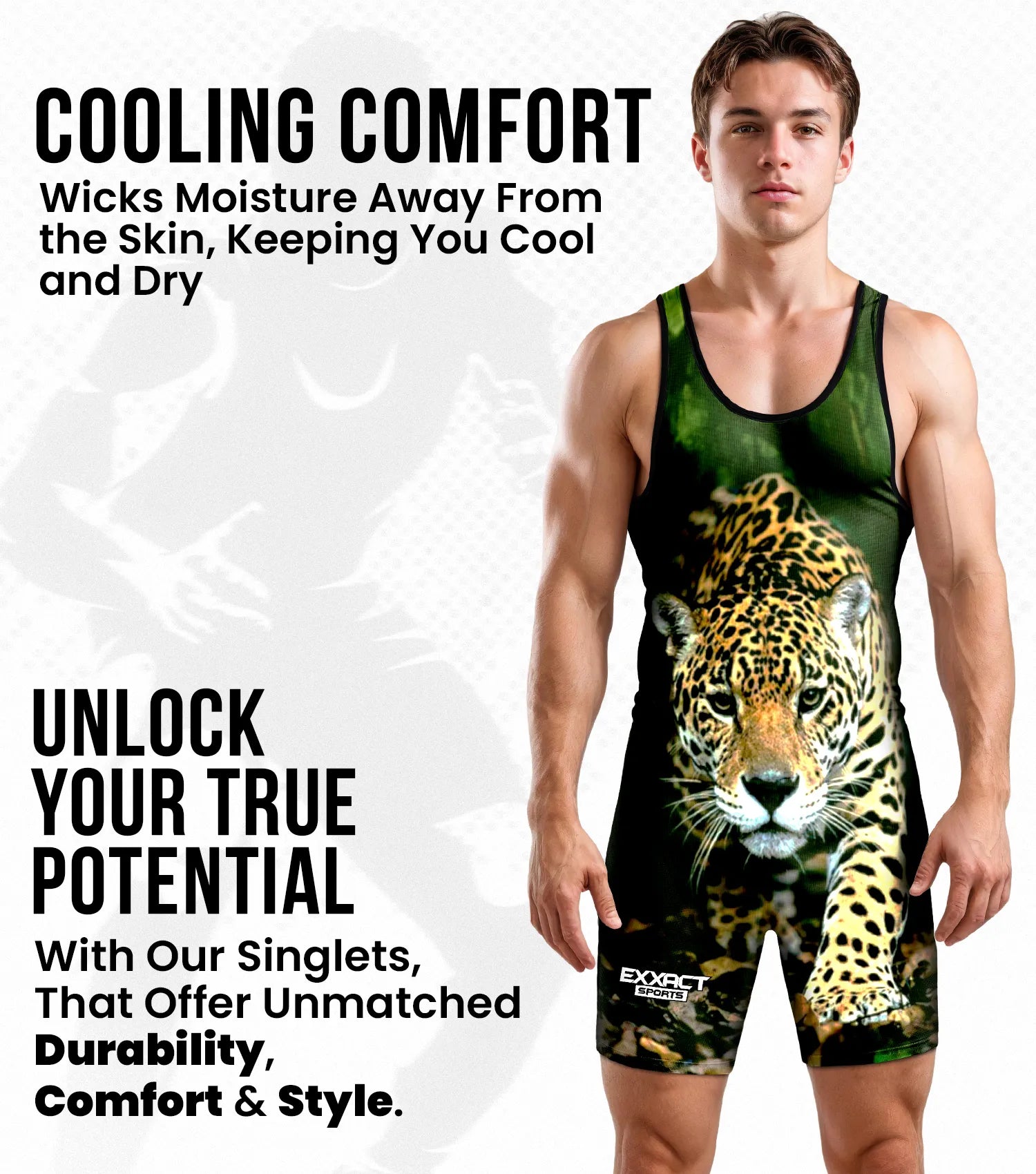 Black panther orders wrestling singlet