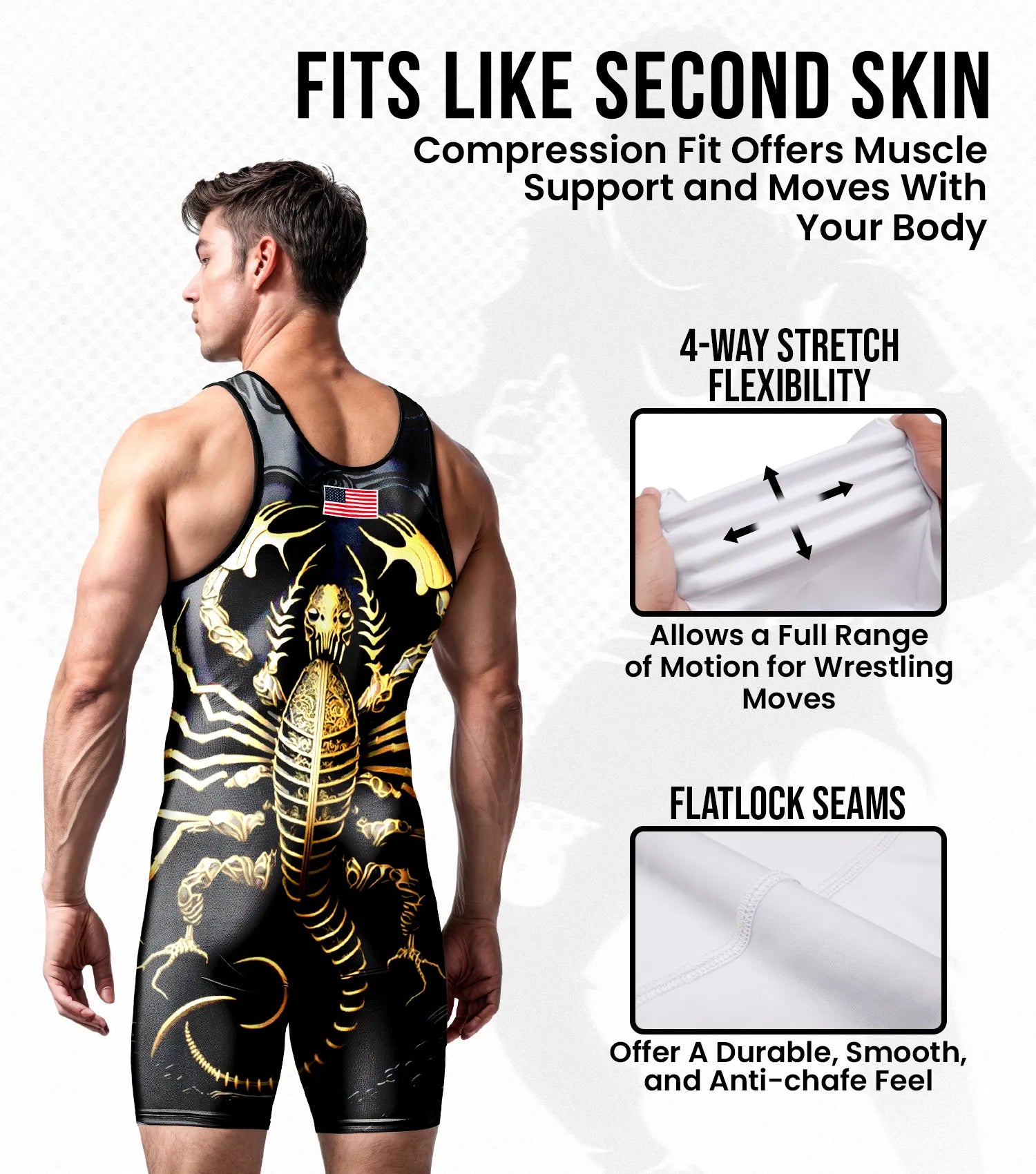 Men s Sublimated Wrestling Singlet For Training and Powerlifting Exxact Sports