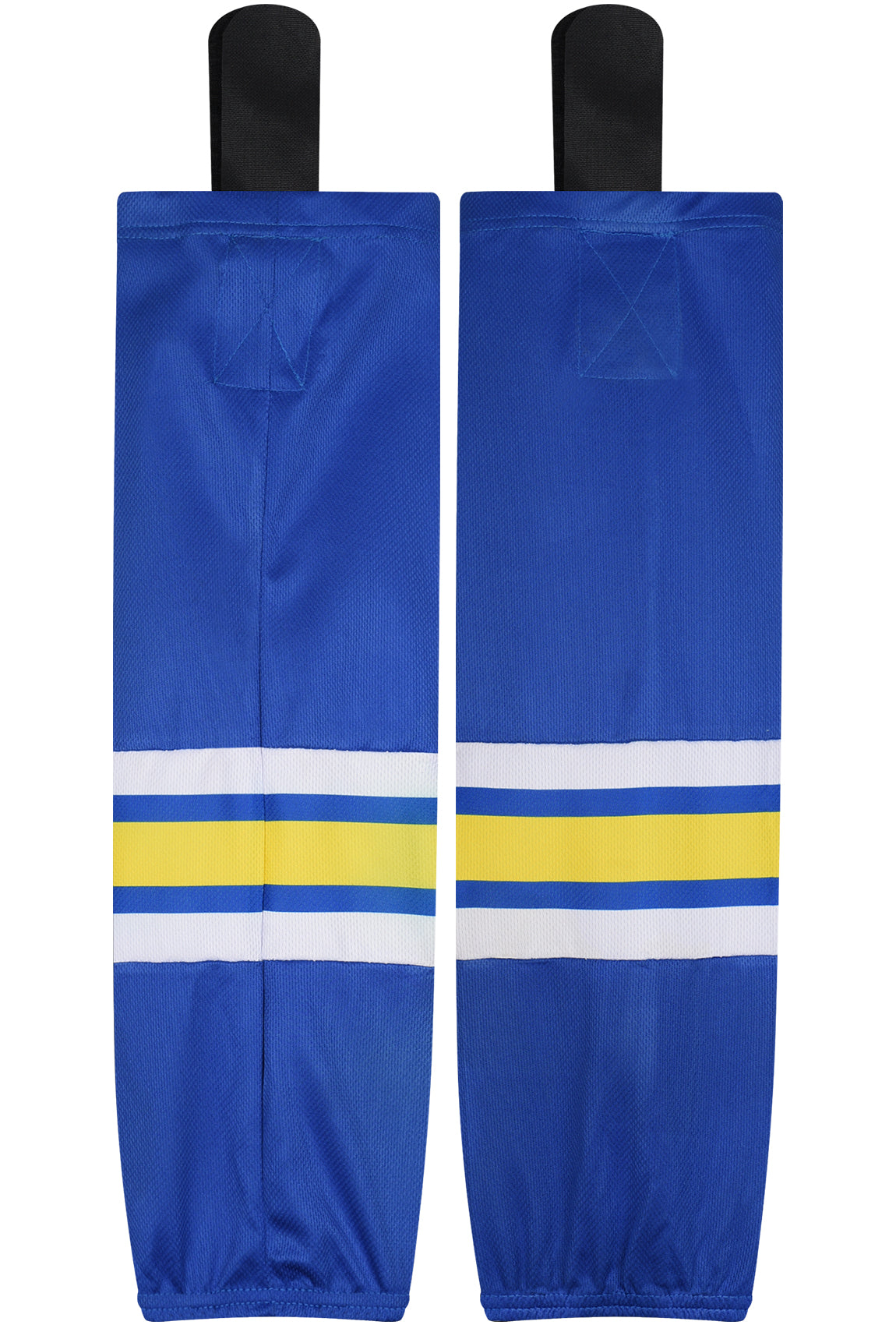 Exxact Sports Mesh Hockey Socks for Men, Women, Boys & Youth (Royal Blue/White & Gold)