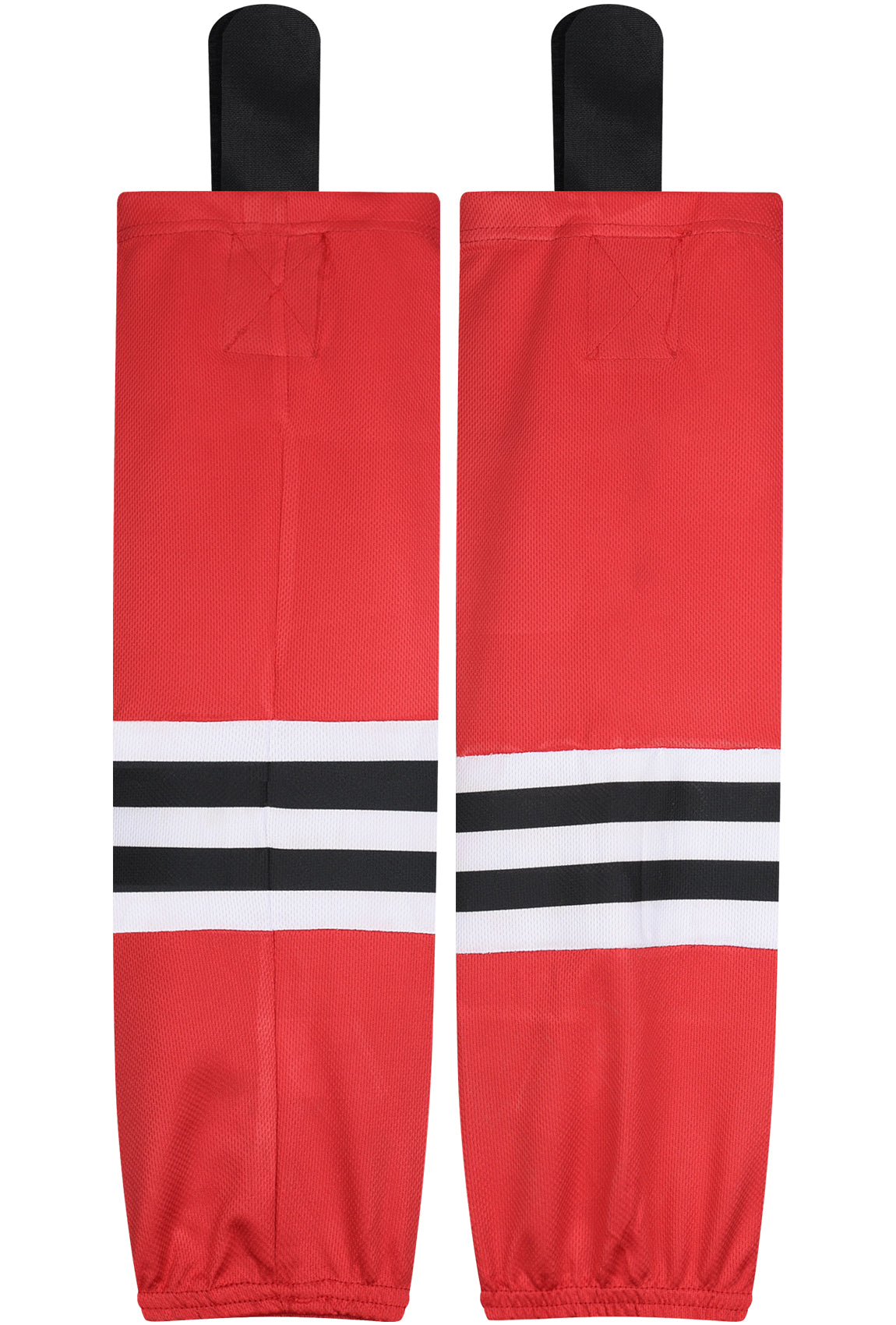 Exxact Sports Mesh Hockey Socks for Men, Women, Boys & Youth (Red/White & Black)