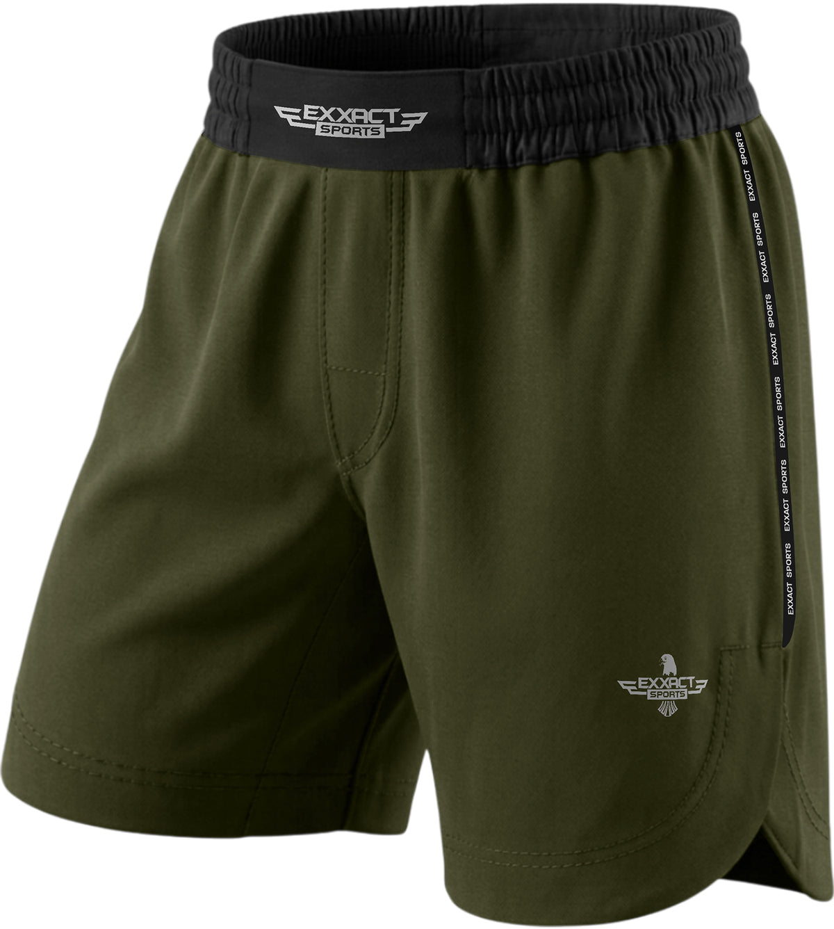 Exxact Sports MMA Shorts, No Gi BJJ Shorts for Men (Army Green)