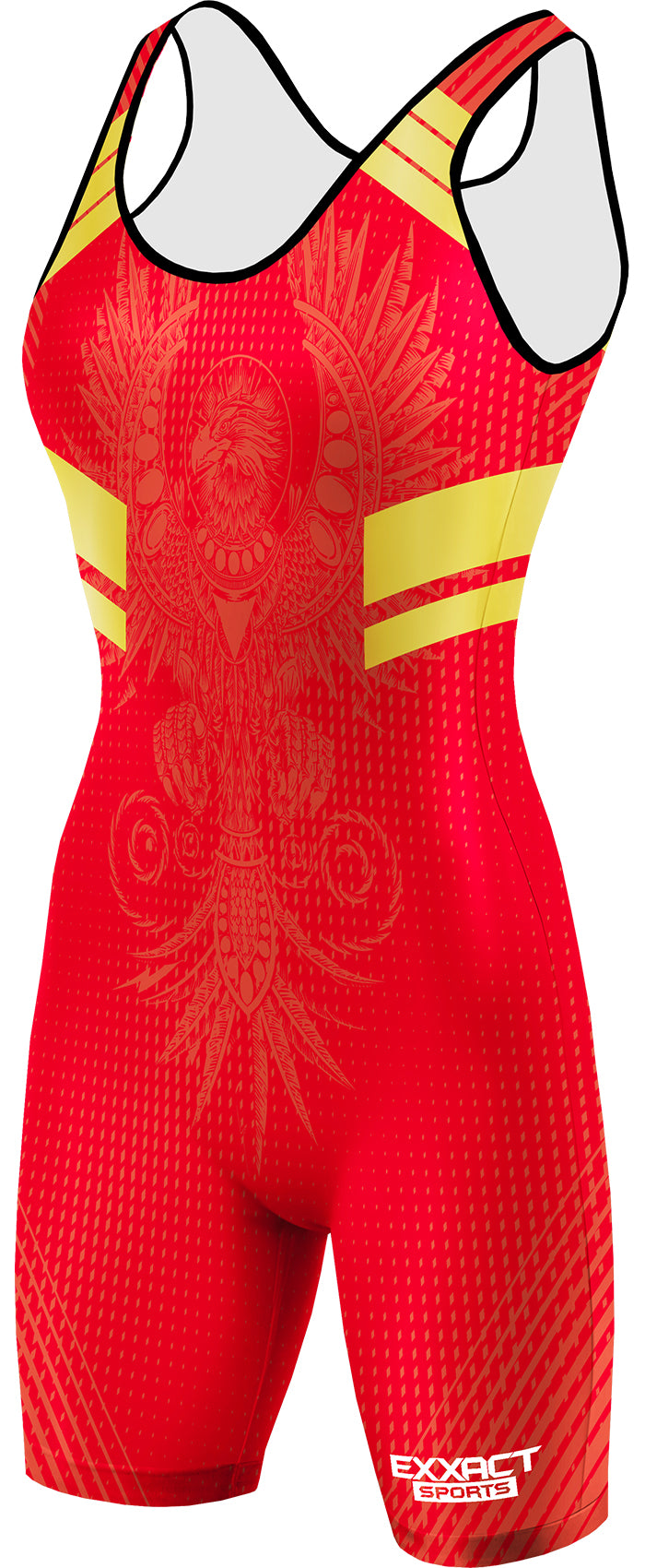 Sublimated Women's Wrestling Singlets, High-Cut Female Singlets (Phoenix)