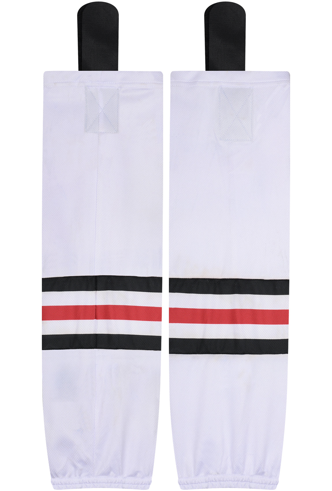 Exxact Sports Mesh Hockey Socks for Men, Women, Boys & Youth (White/Black & Red)