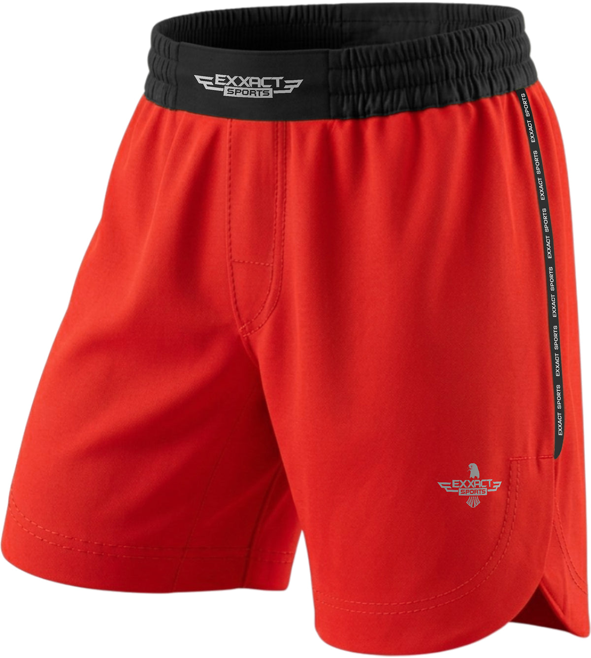 Exxact Sports MMA Shorts, No Gi BJJ Shorts for Men (Red)