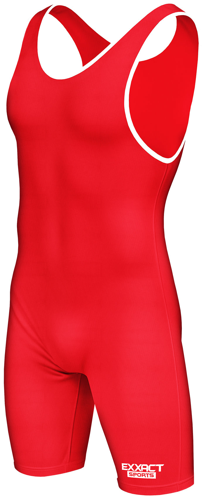 Men's Plain Red Wrestling Singlets, Powerlifting Singlet