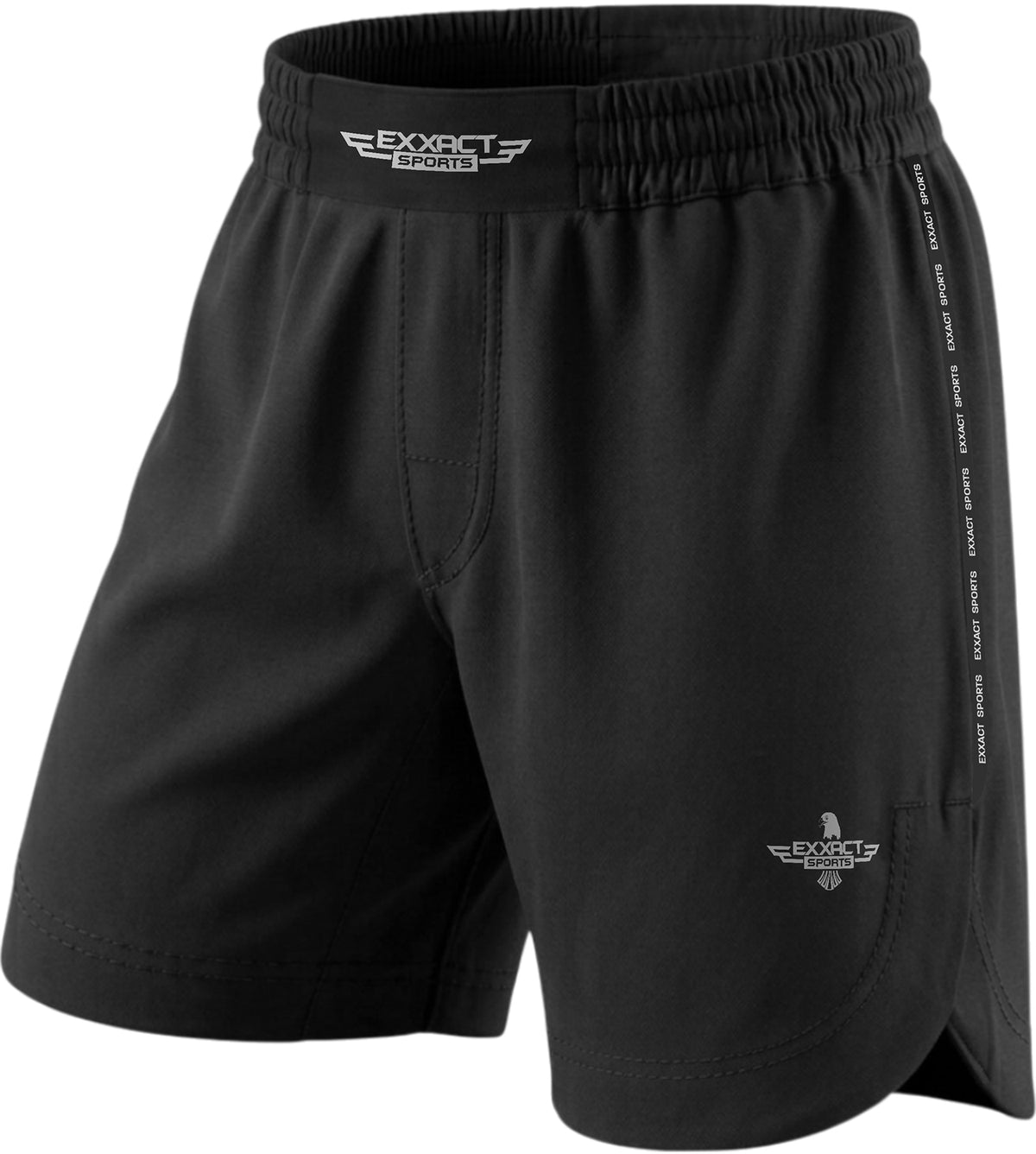 Exxact Sports MMA Shorts, No Gi BJJ Shorts for Men (Black)